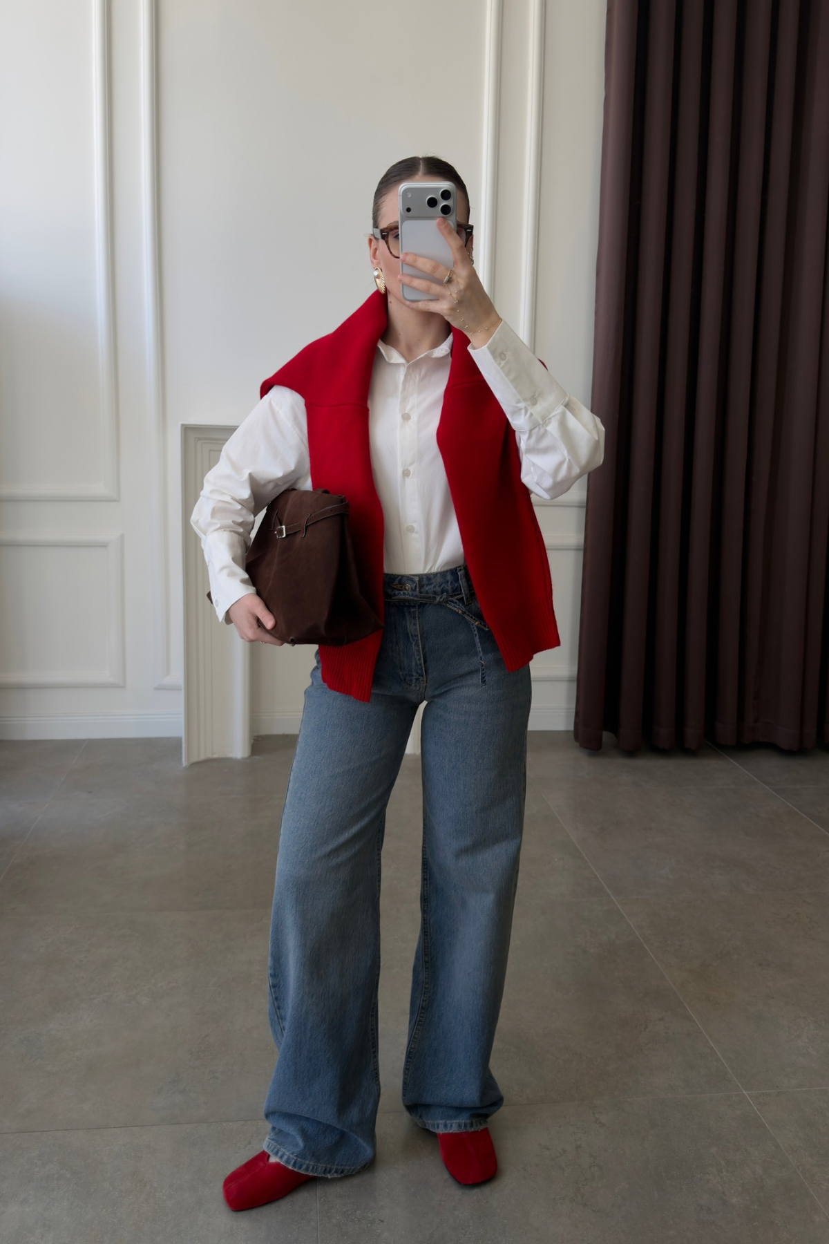 Mng İp Kemerli  Palazzo Model Jean Mavi